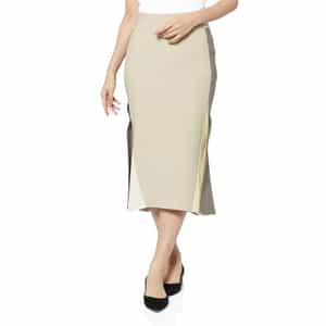 ウォッシャブル バイカラータイトスカート