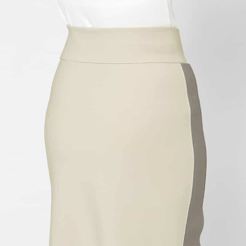 BARNEYS NEW YORK ウォッシャブル バイカラータイトスカート BEIGE