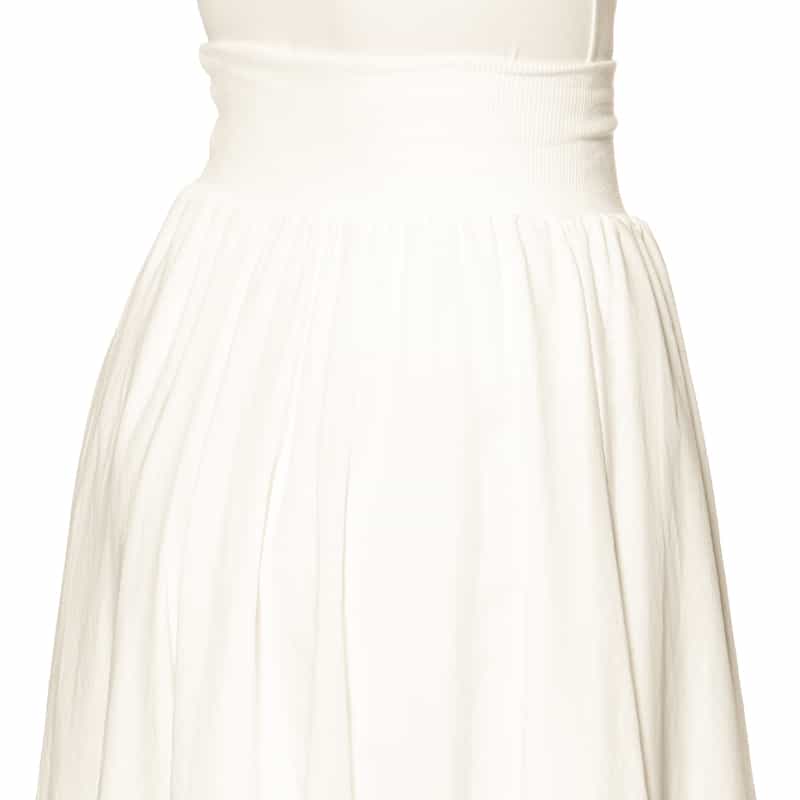 BARNEYS NEW YORK ウォッシャブル ロングフレアスカート OFF WHITE