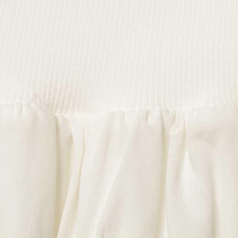 BARNEYS NEW YORK ウォッシャブル ロングフレアスカート OFF WHITE