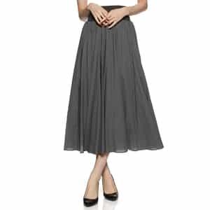 ウォッシャブル ロングフレアスカート