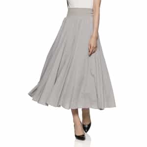 ウォッシャブル ロングフレアスカート