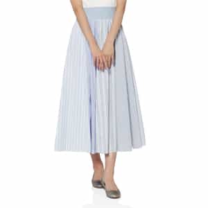 ウォッシャブル マルチストライプ柄ロングスカート