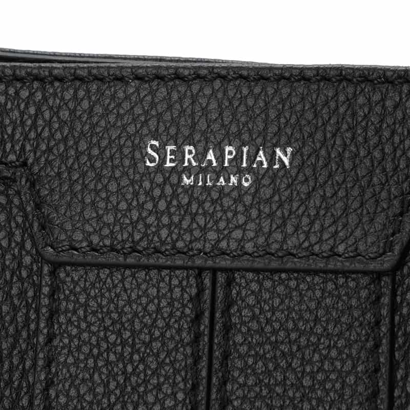 SERAPIAN バーニーズ　ニューヨーク限定 レザートートバッグ BLACK