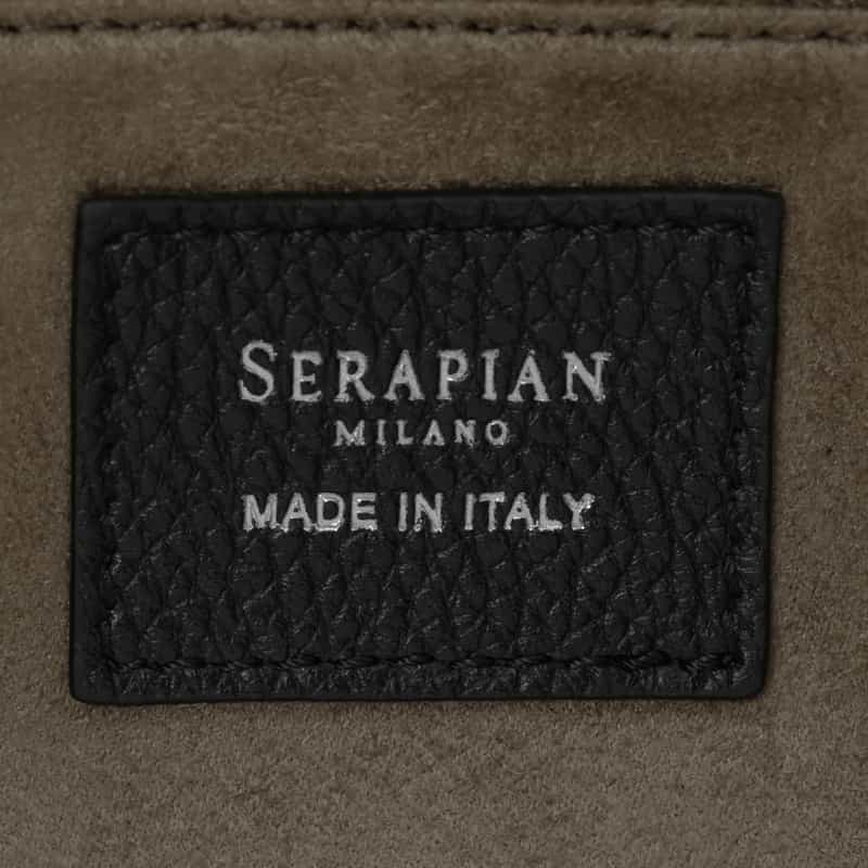 SERAPIAN バーニーズ　ニューヨーク限定 レザートートバッグ BLACK