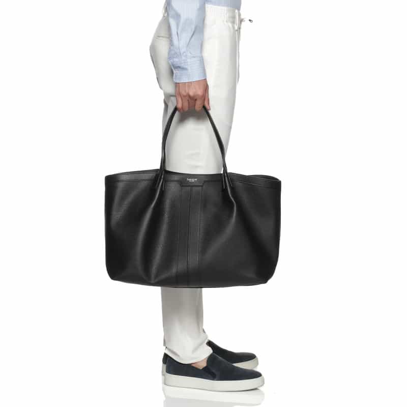 SERAPIAN バーニーズ　ニューヨーク限定 レザートートバッグ BLACK