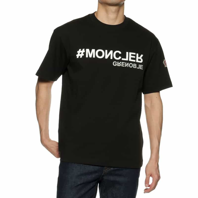 MONCLER GRENOBLE ロゴプリントTシャツ BLACK