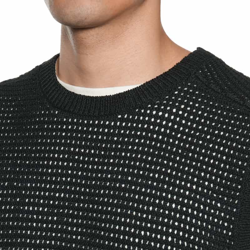 YOKE/ANCELLM YOKE＜ヨーク＞×ANCELLM＜アンセルム＞バーニーズ　ニューヨーク限定 メッシュ ニットベスト BLACK