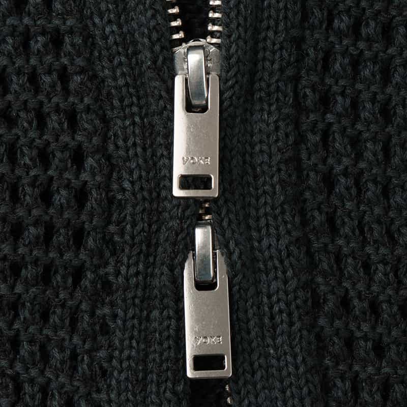 YOKE/ANCELLM YOKE＜ヨーク＞×ANCELLM＜アンセルム＞バーニーズ　ニューヨーク限定 メッシュ ニットベスト BLACK