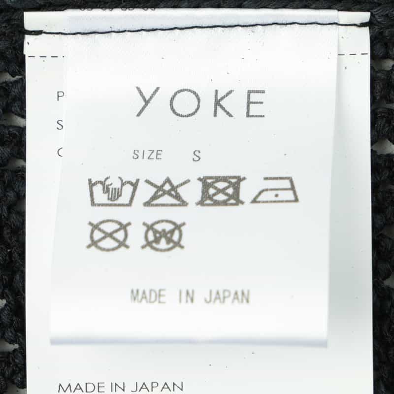 YOKE/ANCELLM YOKE＜ヨーク＞×ANCELLM＜アンセルム＞バーニーズ　ニューヨーク限定 メッシュ ニットベスト BLACK