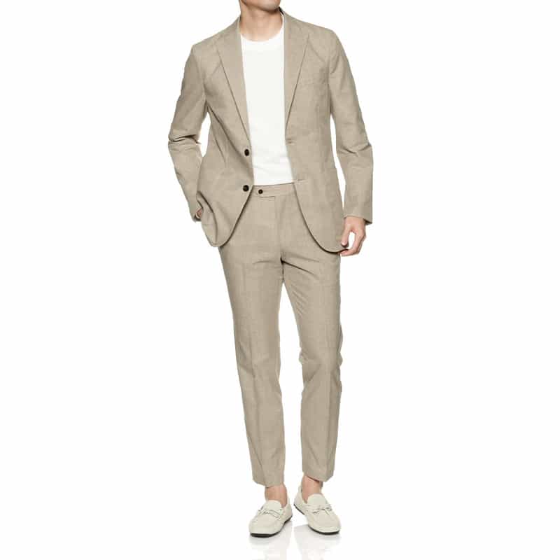 BARNEYS NEW YORK セットアップ COOLDOTS素材パンツ BEIGE