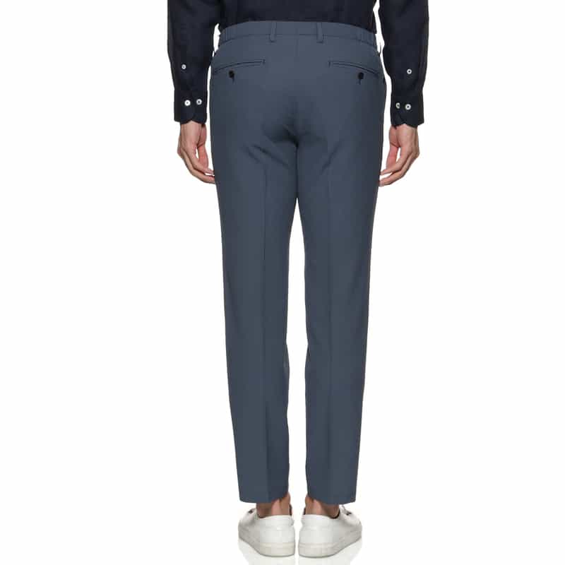 BARNEYS NEW YORK サッカー素材ストレッチパンツ BLUE