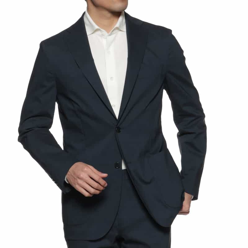 BARNEYS NEW YORK セットアップストレッチ素材ジャケット NAVY