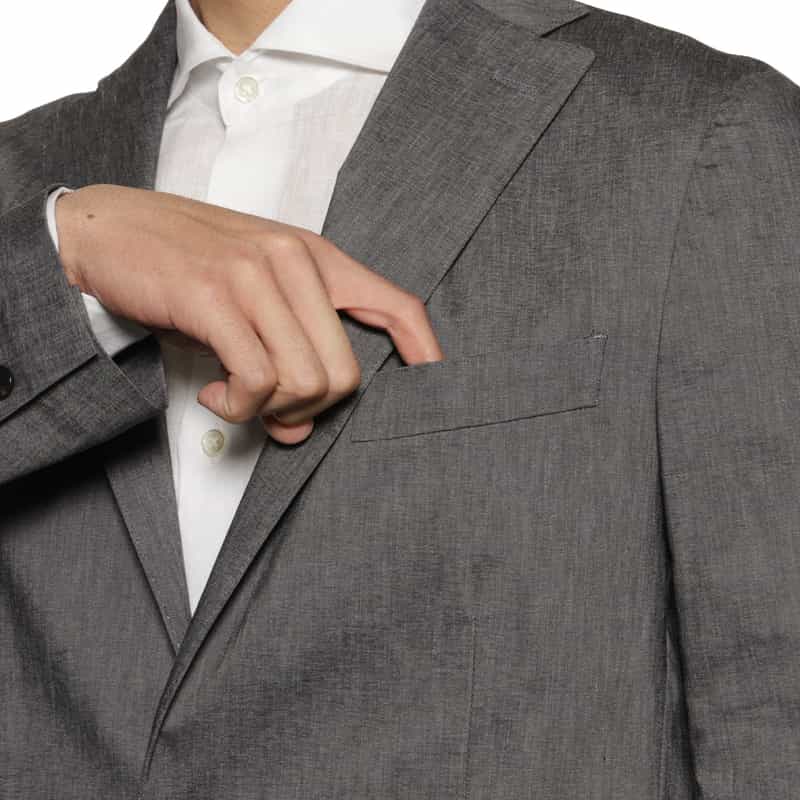 BARNEYS NEW YORK セットアップストレッチ素材ジャケット GRAY