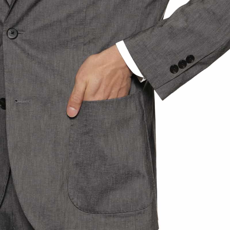 BARNEYS NEW YORK セットアップストレッチ素材ジャケット GRAY