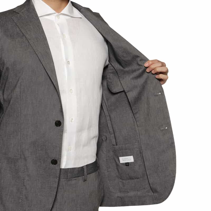 BARNEYS NEW YORK セットアップストレッチ素材ジャケット GRAY