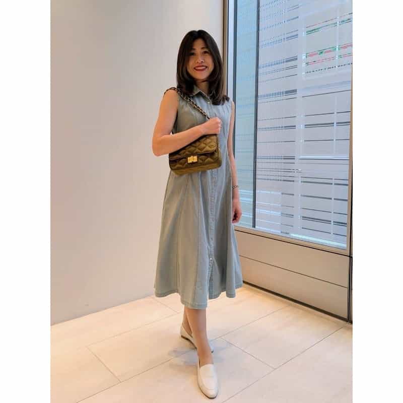 BARNEYS NEW YORK キルティングショルダーバッグ KHAKI