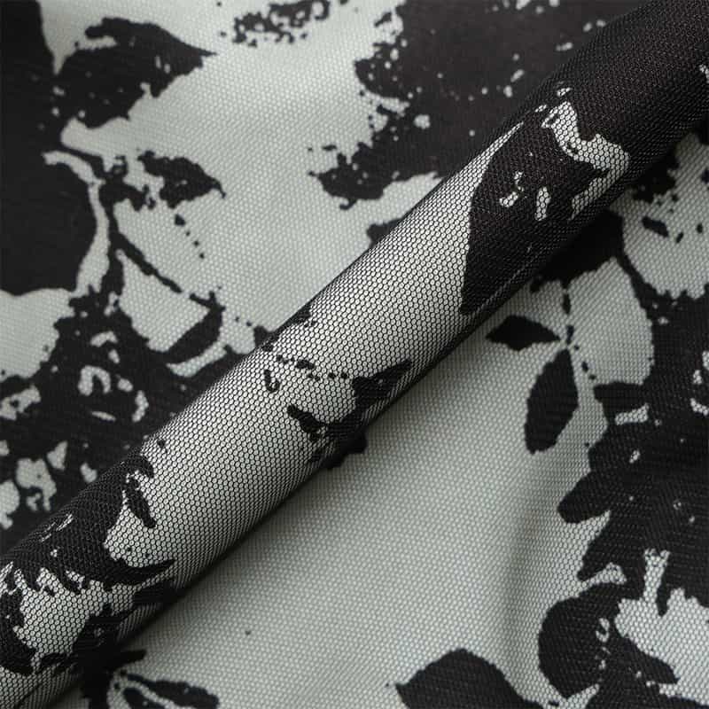 BARNEYS NEW YORK ウォッシャブル チュール付き フラワープリントスカート OFF WHITE