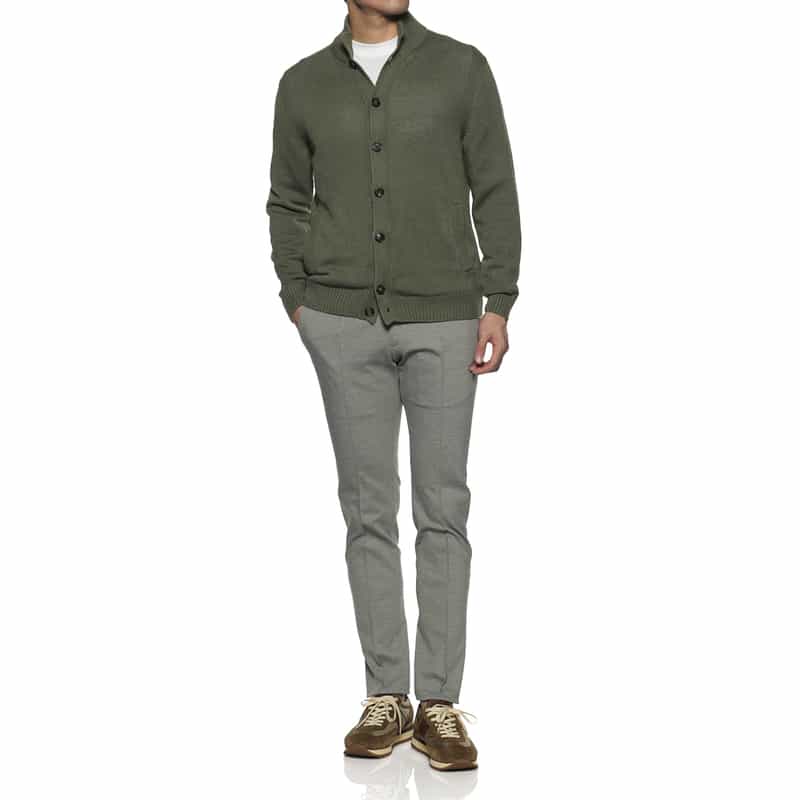 ZANONE ニットカーディガン "CHIOTO" KHAKI