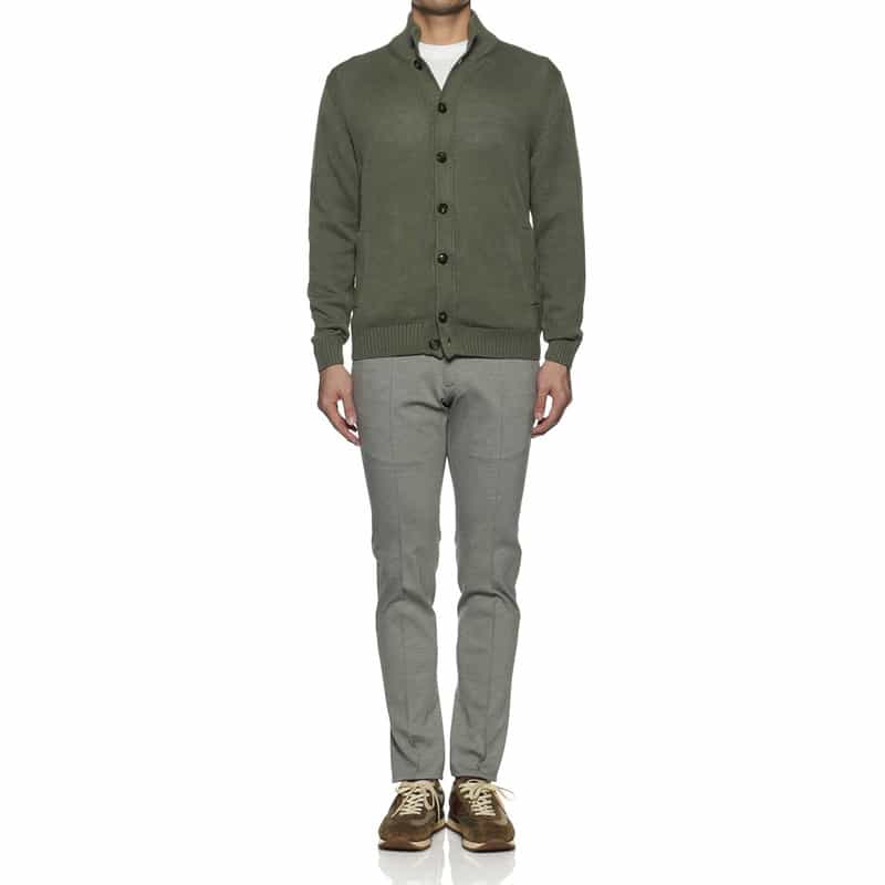 ZANONE ニットカーディガン "CHIOTO" KHAKI