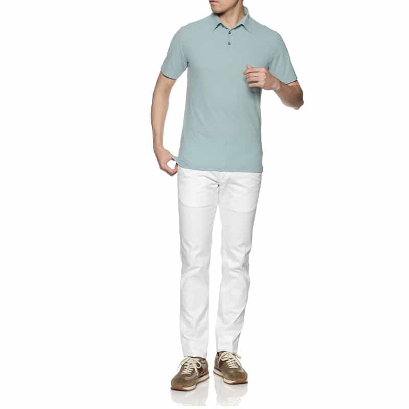 ZANONE アイスコットン素材ポロシャツ LT BLUE