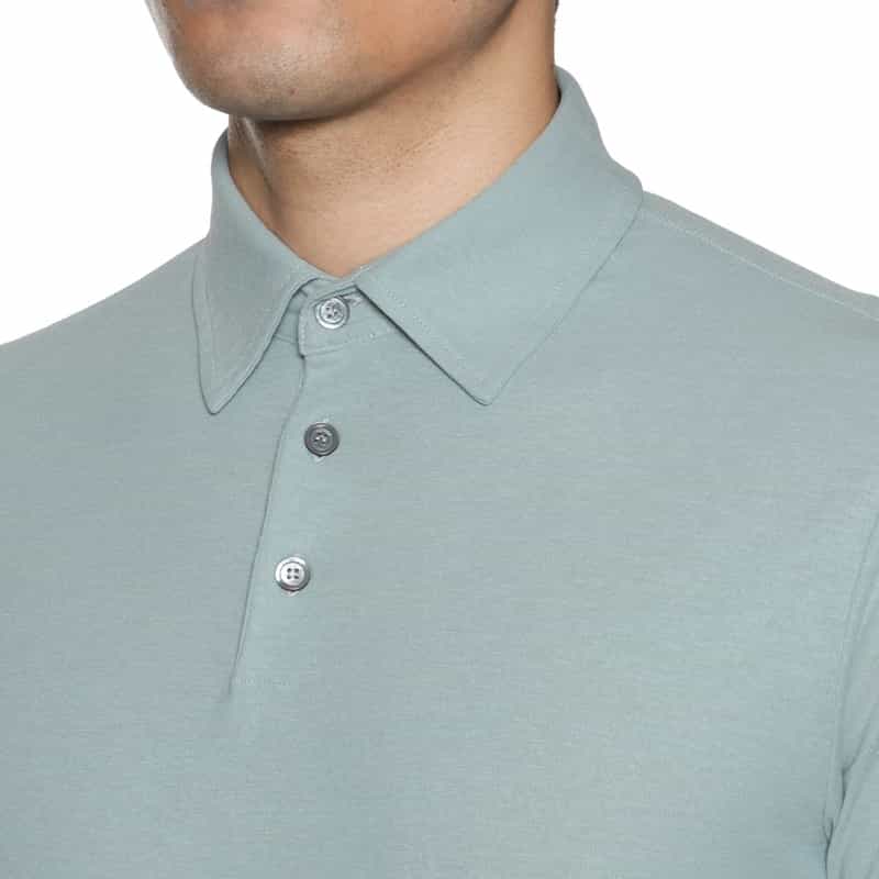 ZANONE アイスコットン素材ポロシャツ LT BLUE