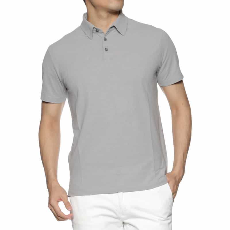 ZANONE アイスコットン素材ポロシャツ LT GRAY