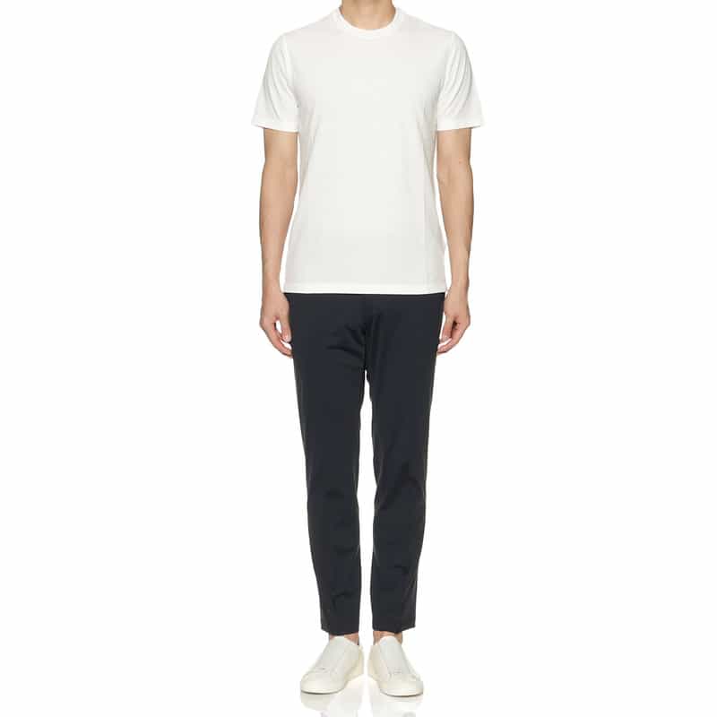 ZANONE ZANONE＜ザノーネ＞アイスコットン素材クルーネックTシャツ WHITE