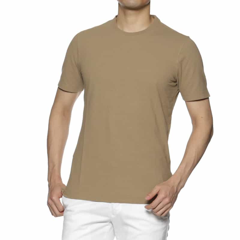 ZANONE ZANONE＜ザノーネ＞アイスコットン素材クルーネックTシャツ BROWN