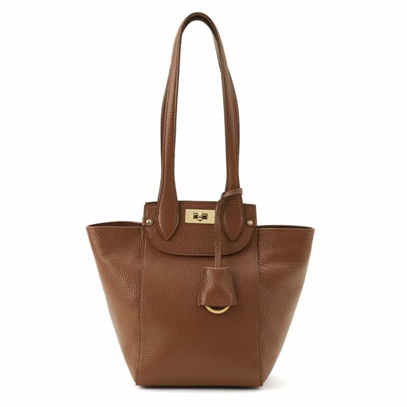 BARNEYS NEW YORK レザーハンドバッグ BROWN