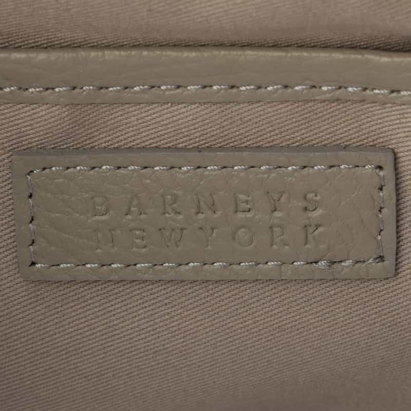BARNEYS NEW YORK レザーハンドバッグ GRAY BEIGE