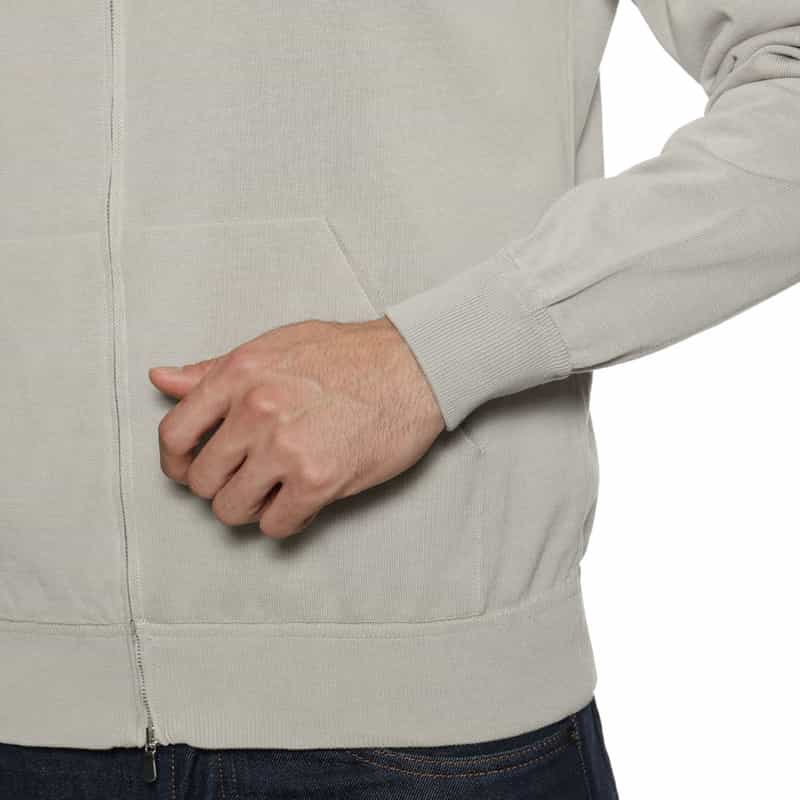 FILIPPO DE LAURENTIIS コットンニットパーカ GRAY