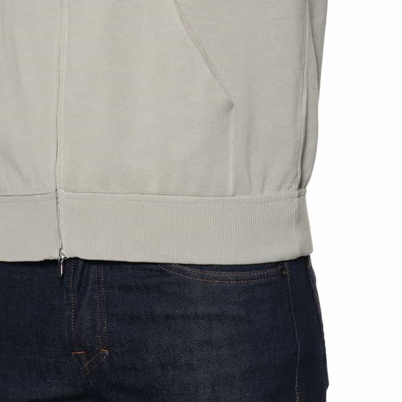 FILIPPO DE LAURENTIIS コットンニットパーカ GRAY