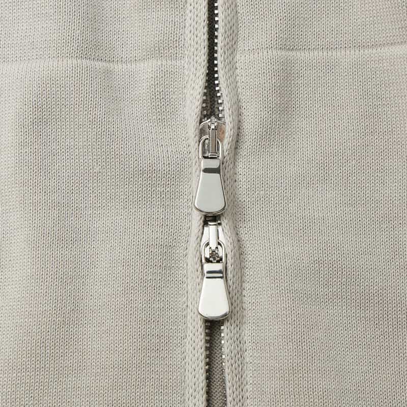 FILIPPO DE LAURENTIIS コットンニットパーカ GRAY