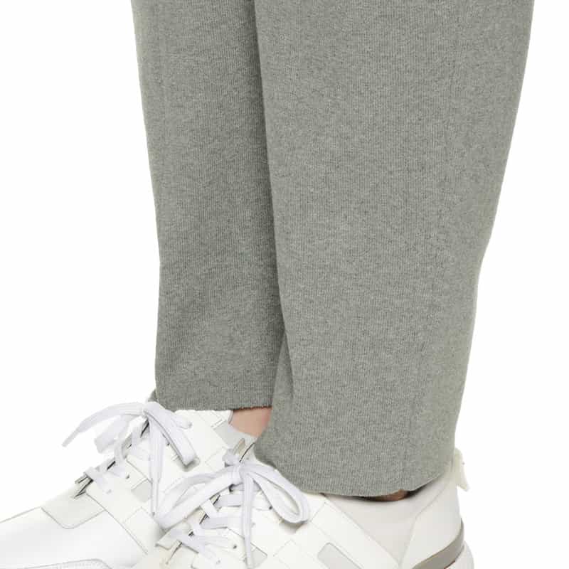 BARNEYS NEW YORK ドローストリング ニットテーパードパンツ GRAY