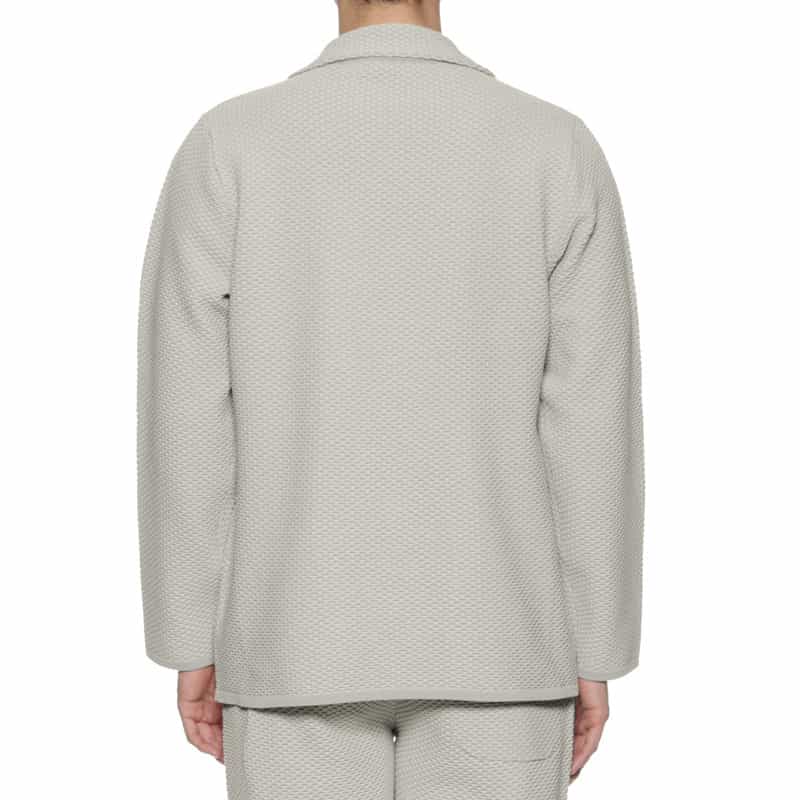 BARNEYS NEW YORK セットアップ ワッフルニットジャケット LT GRAY