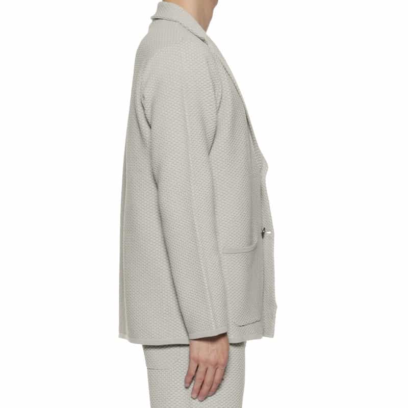 BARNEYS NEW YORK セットアップ ワッフルニットジャケット LT GRAY