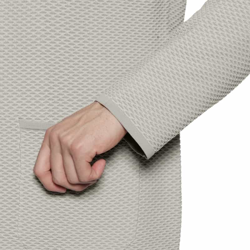 BARNEYS NEW YORK セットアップ ワッフルニットジャケット LT GRAY