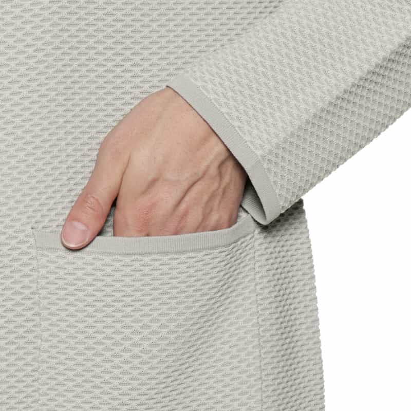 BARNEYS NEW YORK セットアップ ワッフルニットジャケット LT GRAY