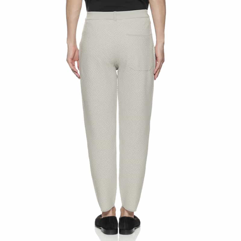 BARNEYS NEW YORK セットアップ ワッフルニットパンツ LT GRAY