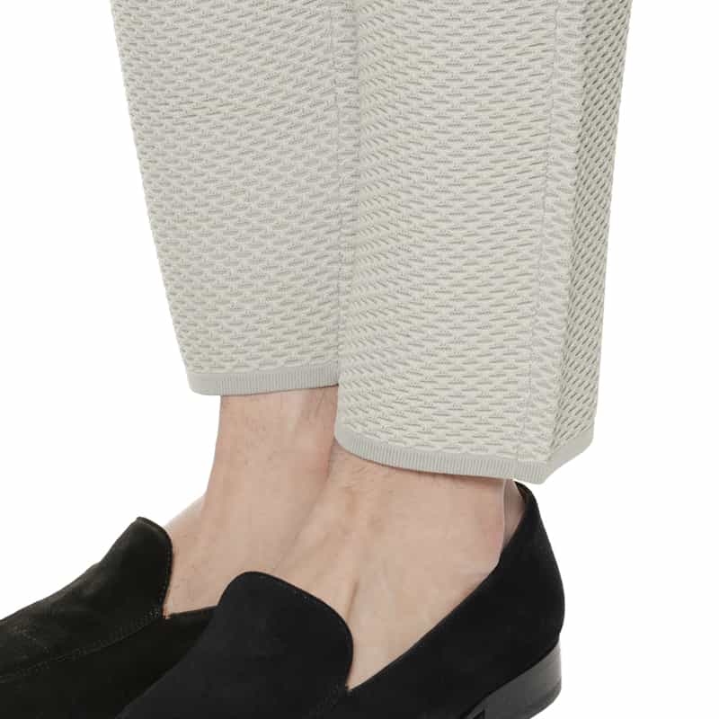 BARNEYS NEW YORK セットアップ ワッフルニットパンツ LT GRAY