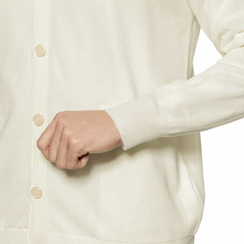 BARNEYS NEW YORK リネン風ニットカーディガン IVORY