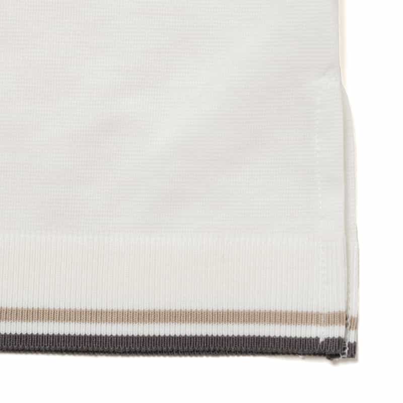 BARNEYS NEW YORK リブライン ポロシャツ WHITE