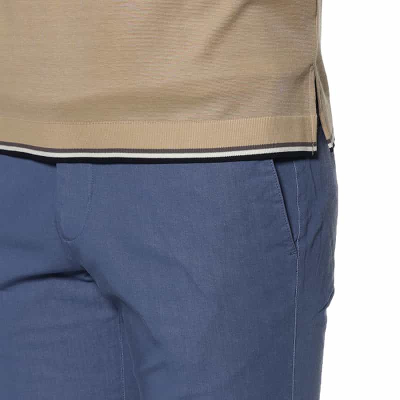 BARNEYS NEW YORK リブライン ポロシャツ LT GRAY