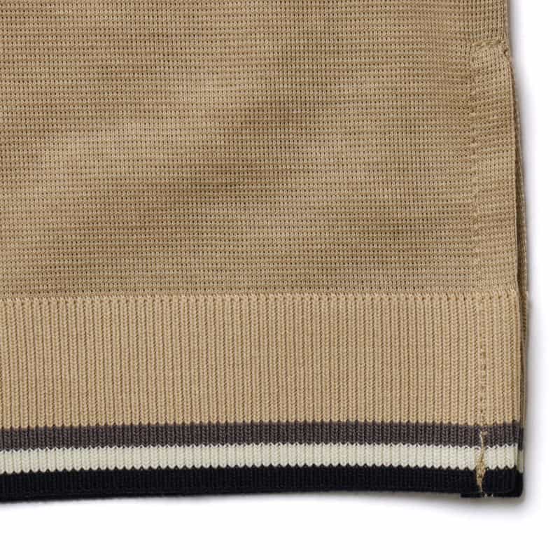 BARNEYS NEW YORK リブライン ポロシャツ LT GRAY