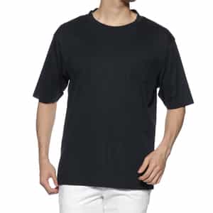 スロープネック クルーネックTシャツ