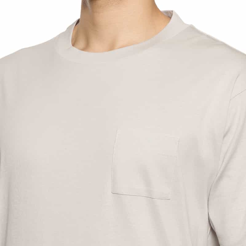 BARNEYS NEW YORK スロープネック クルーネックTシャツ LT GRAY