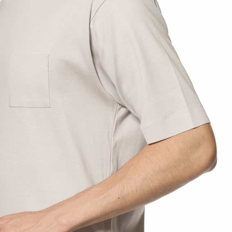 BARNEYS NEW YORK スロープネック クルーネックTシャツ LT GRAY