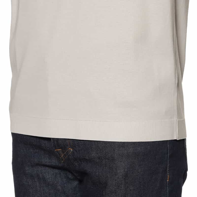 BARNEYS NEW YORK スロープネック クルーネックTシャツ LT GRAY