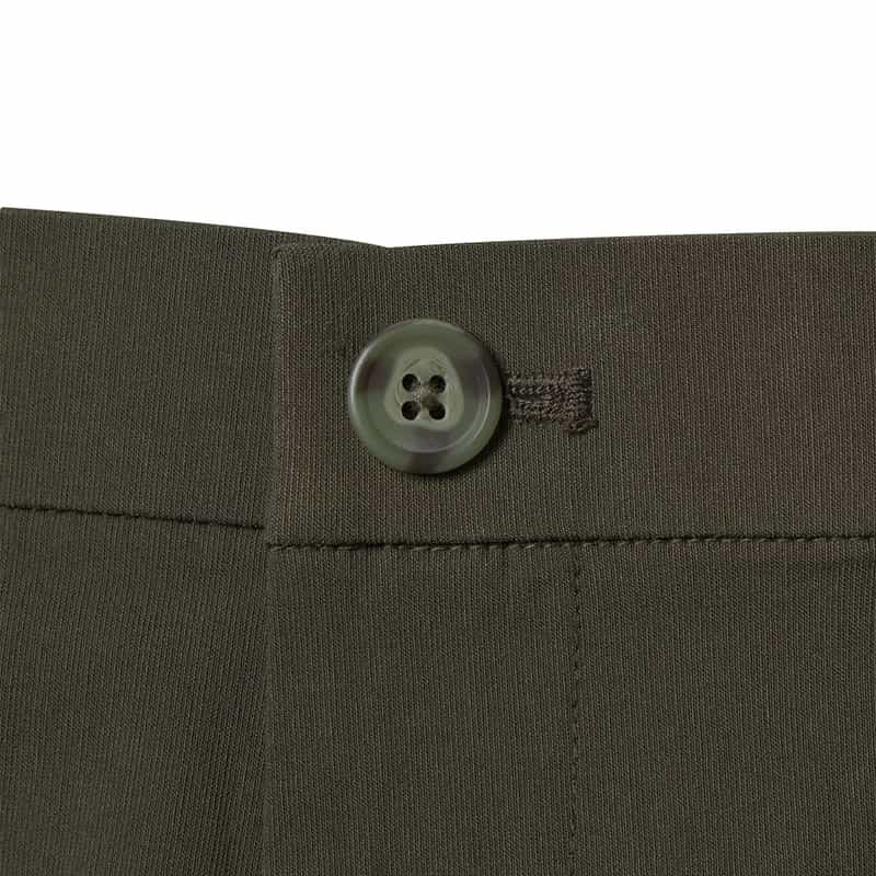 BARNEYS NEW YORK ドローストリング ストレートパンツ KHAKI